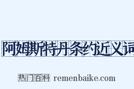 阿姆斯特丹条约近义词是什么意思的图片